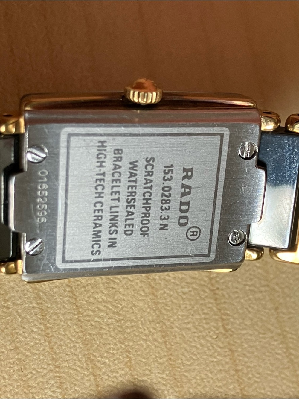 Rado Black and Gold Ceramic Link Dress Watch - Picture 6 of 6